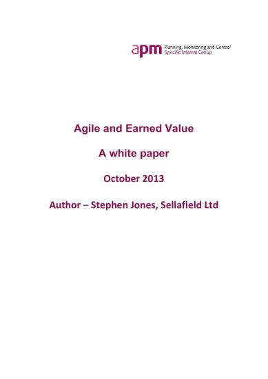 Agile and Earned Value