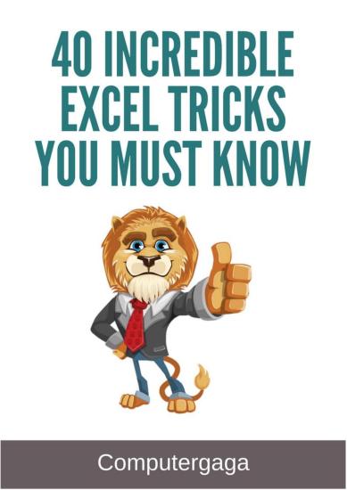 40 Incredible Excel Tricks
