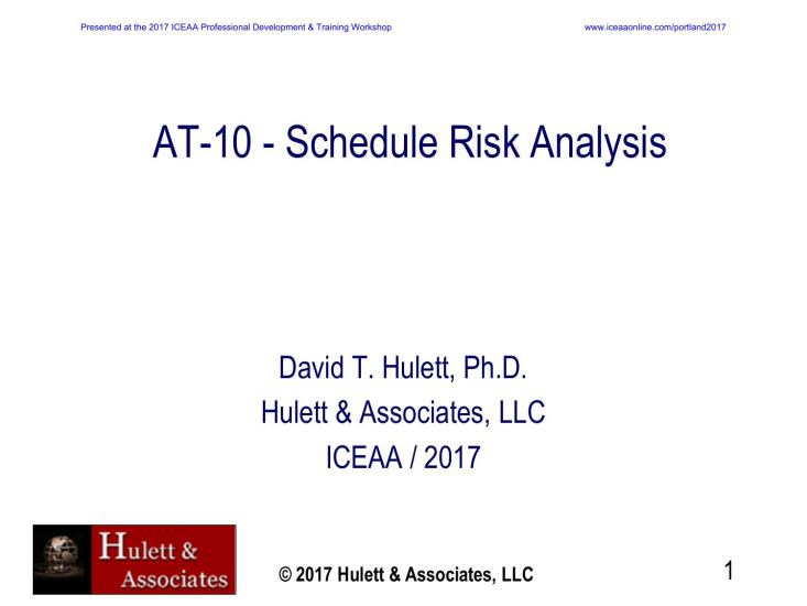 Schedule Risk Analysis