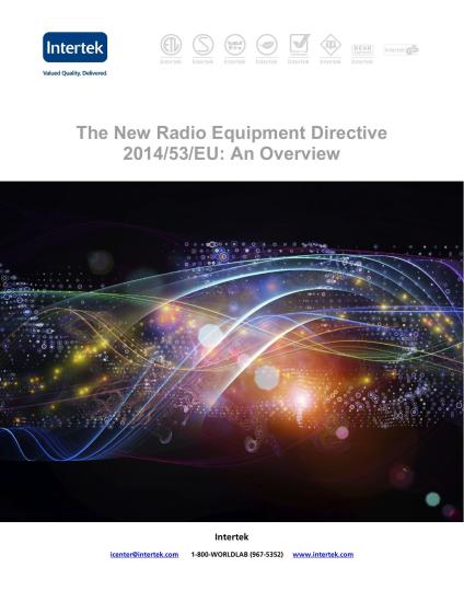 An Overview of the EU Radio Equipment Directive