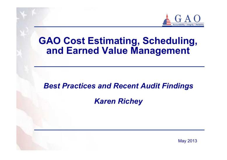 Cost Estimating & EVM Best Practices & Audit Findings
