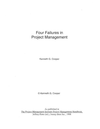 Four Failures in Project Management