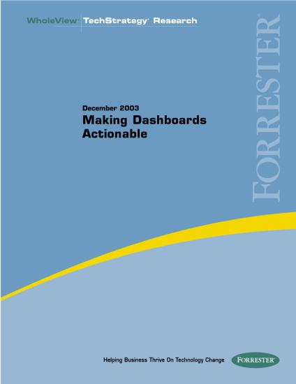 Making Dashboards Actionable