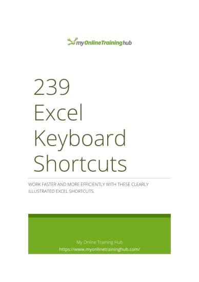 239 Excel Shortcuts for Windows