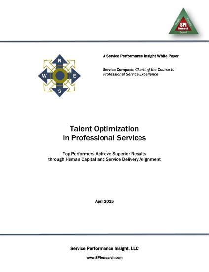 Talent Optimization in Professional Services